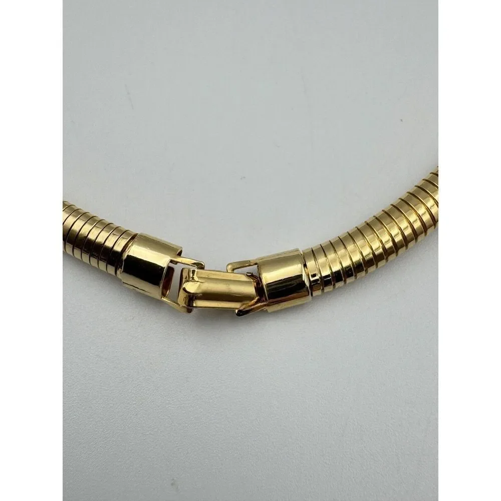 Park Lane Vintage 80s Classic Collar Necklace Omega‎ Chain Chunky Signed
